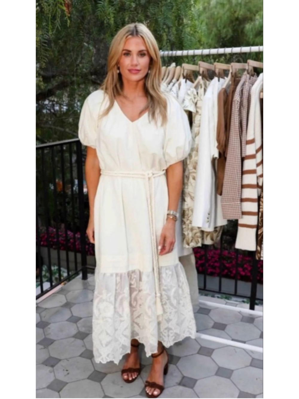 NWT Tuckernuck x Studio McGee Cream Juniper Midi Dress M Limited! - Picture 4 of 5